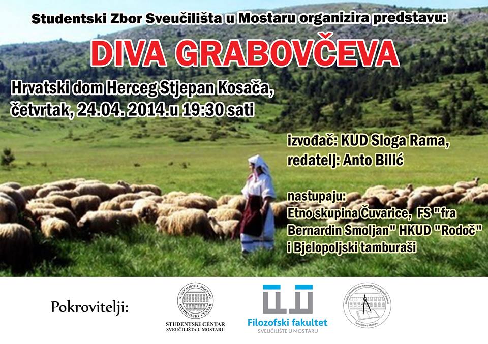 Studenski Zbor, Sveučilište u Mostaru, dani sveučilišta, Diva Grabovčeva