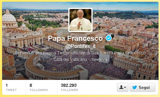 Papa Franjo, twitter, službeni papinski račun, osvojio je srca vjernika