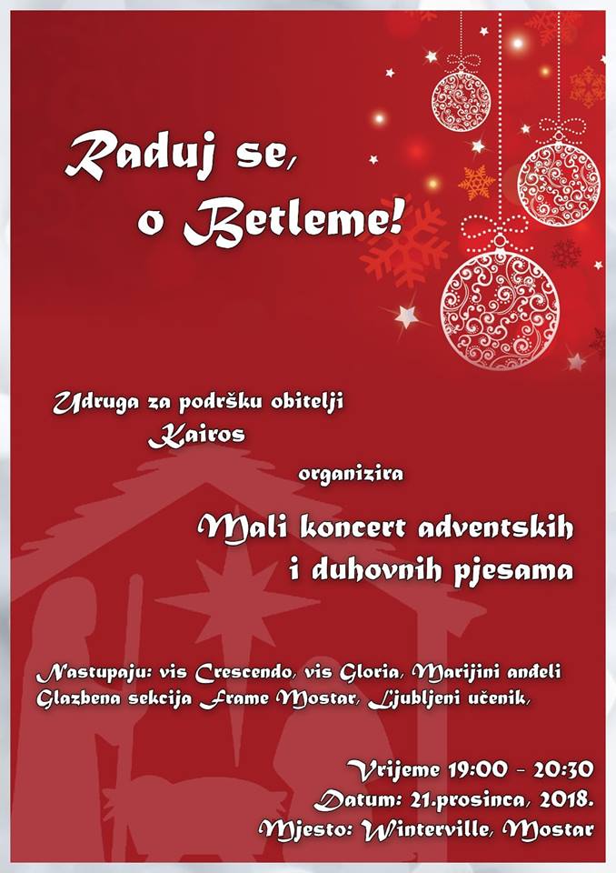 Koncert adventskih i duhovnih pjesama u Zimskom gradu u Mostaru