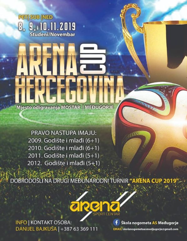 Uskoro međunarodni turnir 'Arena Cup 2019'