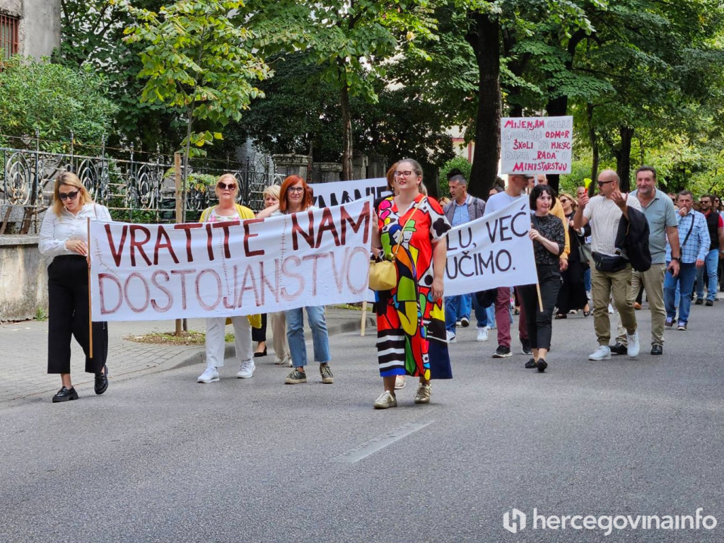 Prosvjed srednjih škola i Sveučilišta u Mostaru