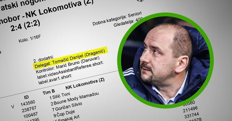 Danijel Tomačić član Uprave Dinama bio delegat na utakmici Lokomotive