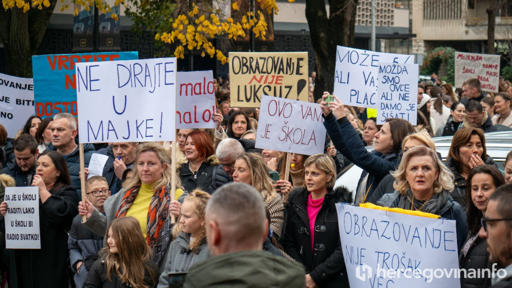 Generalni štrajk prosvjetnih djelatnika u Hercegovačko-neretvanskoj županiji 