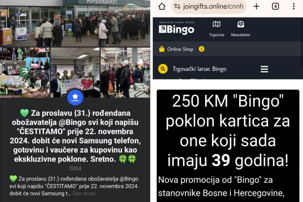 lažna nagradna igra bingo