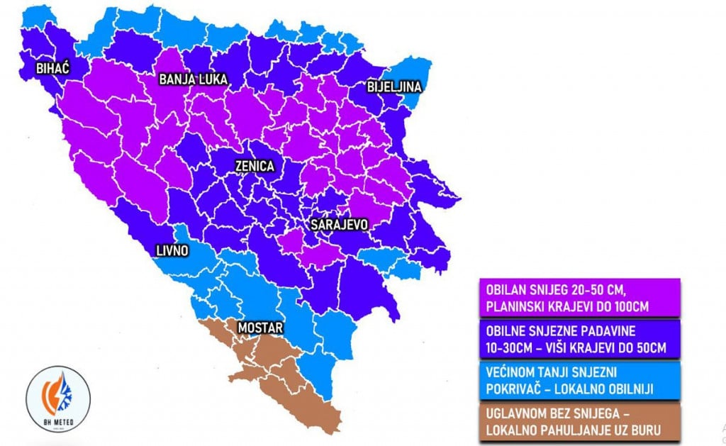 Snijeg u BiH prosinac 2024